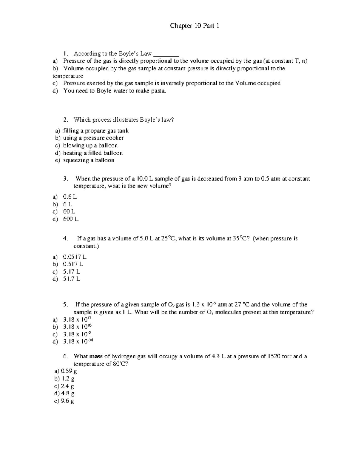 Ch 10 Part 1 - naaaaa - Chapter 10 Part 1 According to the Boyle’s Law ...