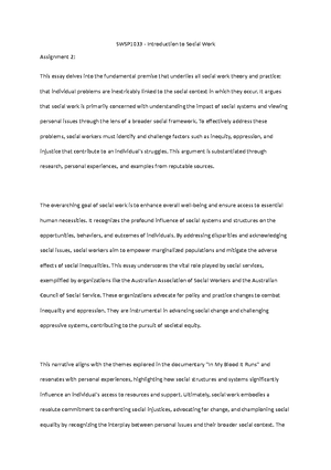 What is social work - example notes for assignment - What is social ...