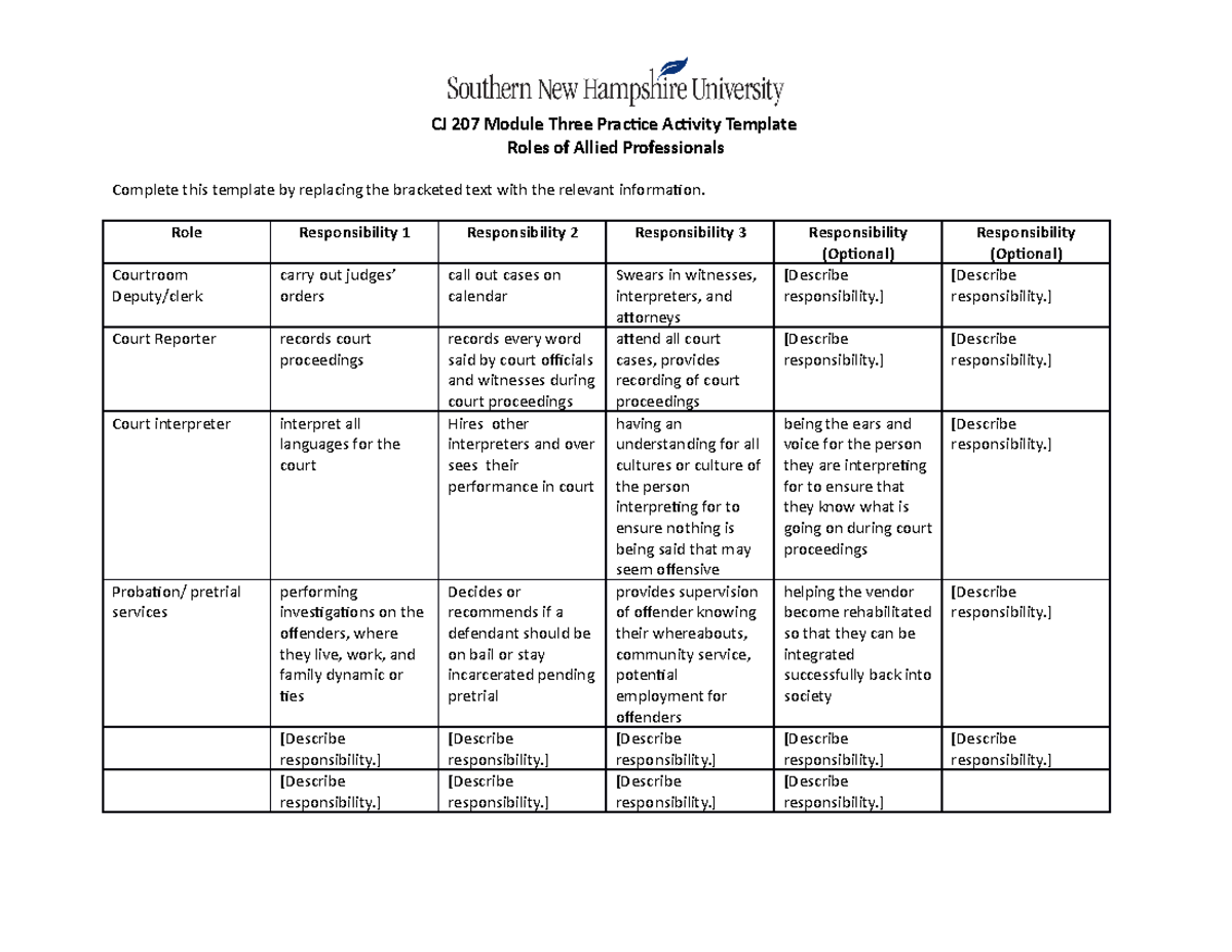 CJ-207 Practice Activity 3-1 LF - CJ 207 Module Three Practice Activity ...