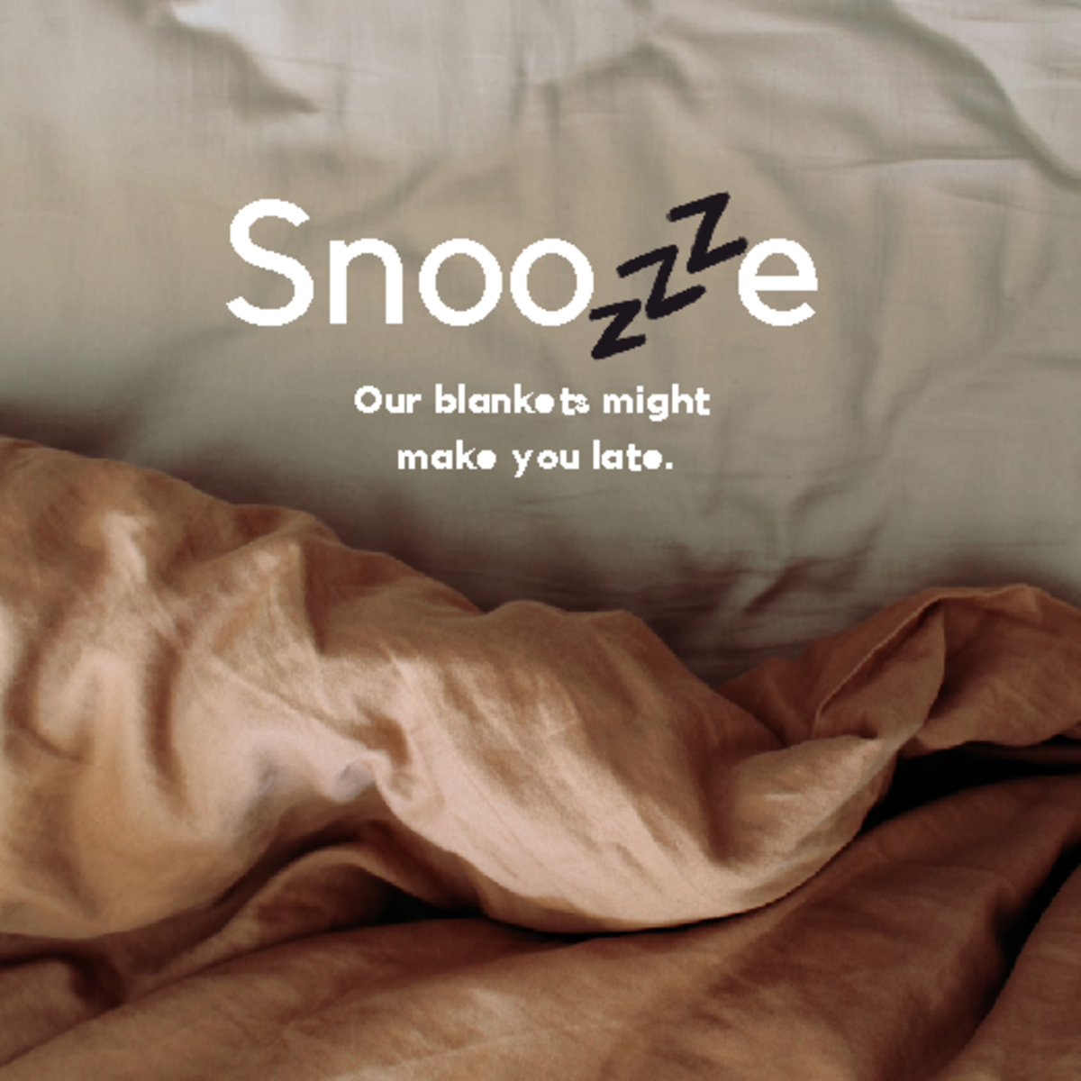 Graphic Design Material MKT100 Snoo e Our blankets might make you