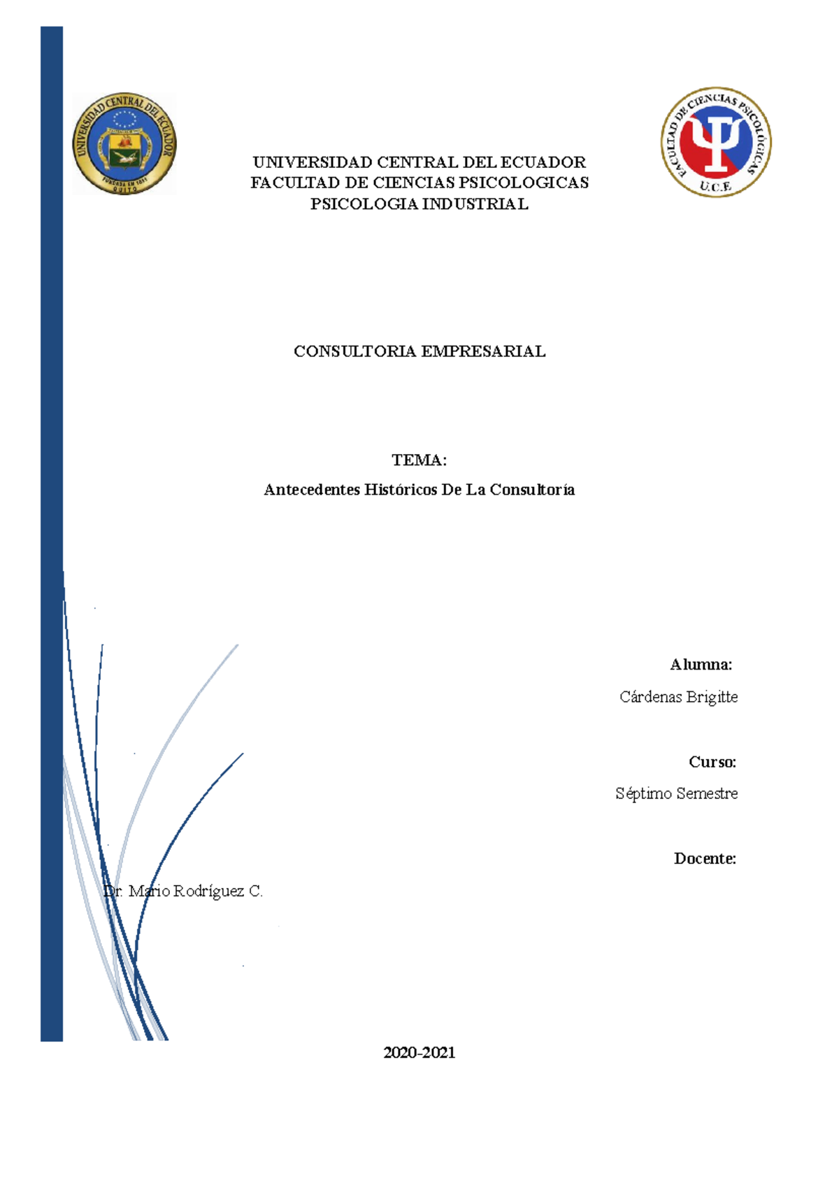 Antecedentes de la consultoria empresarial StuDocu