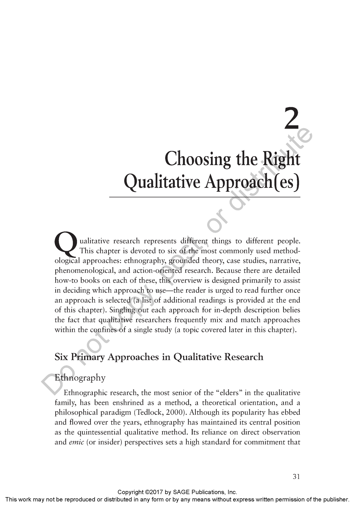 6 Approachs To Qualitative Research - 31 2 Choosing The Right ...