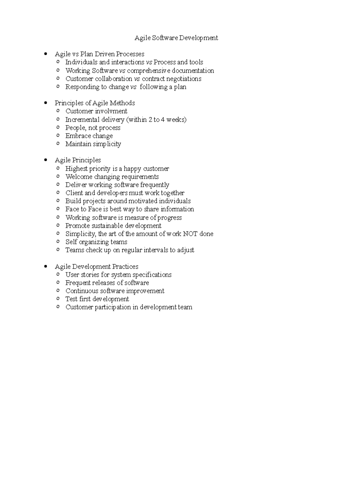 5 Agile Software Development - Agile Software Development Agile vs Plan ...