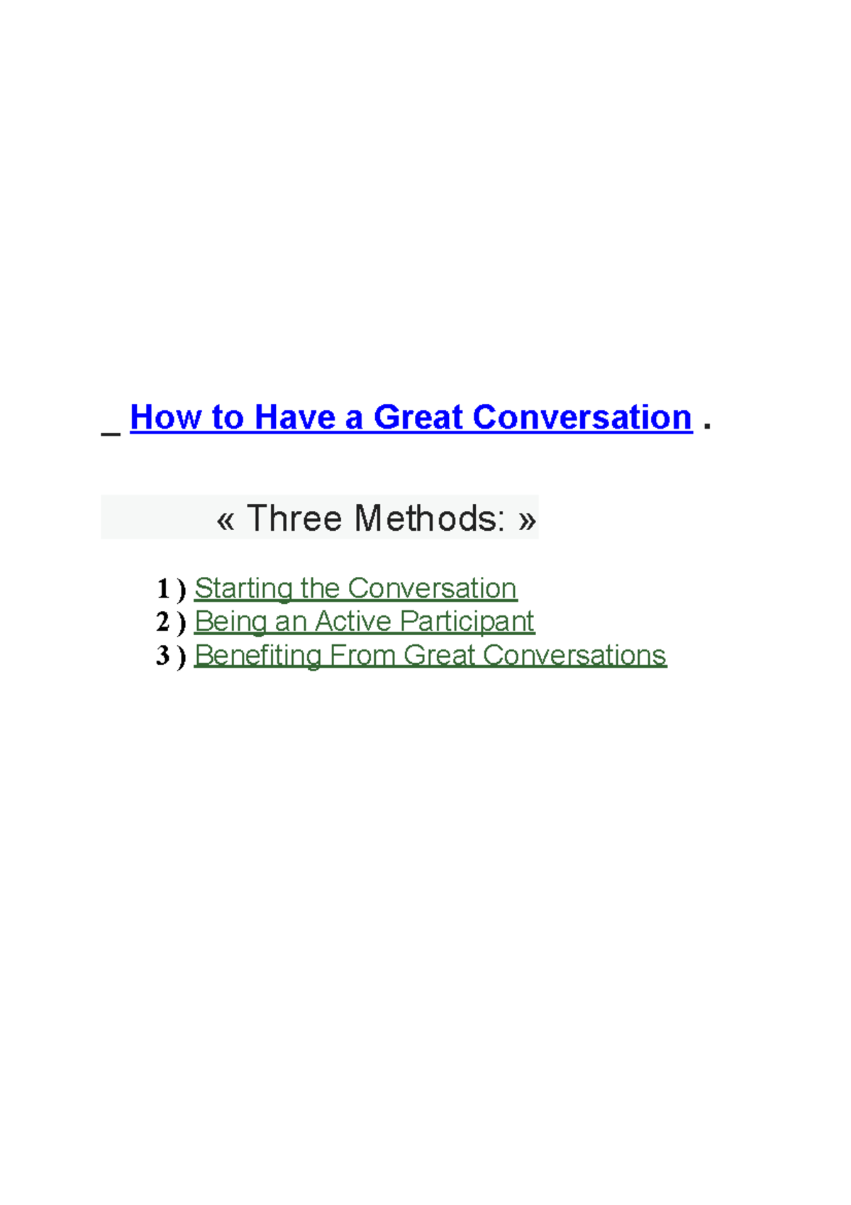 Great conversation - course work - _ How to Have a Great Conversation ...