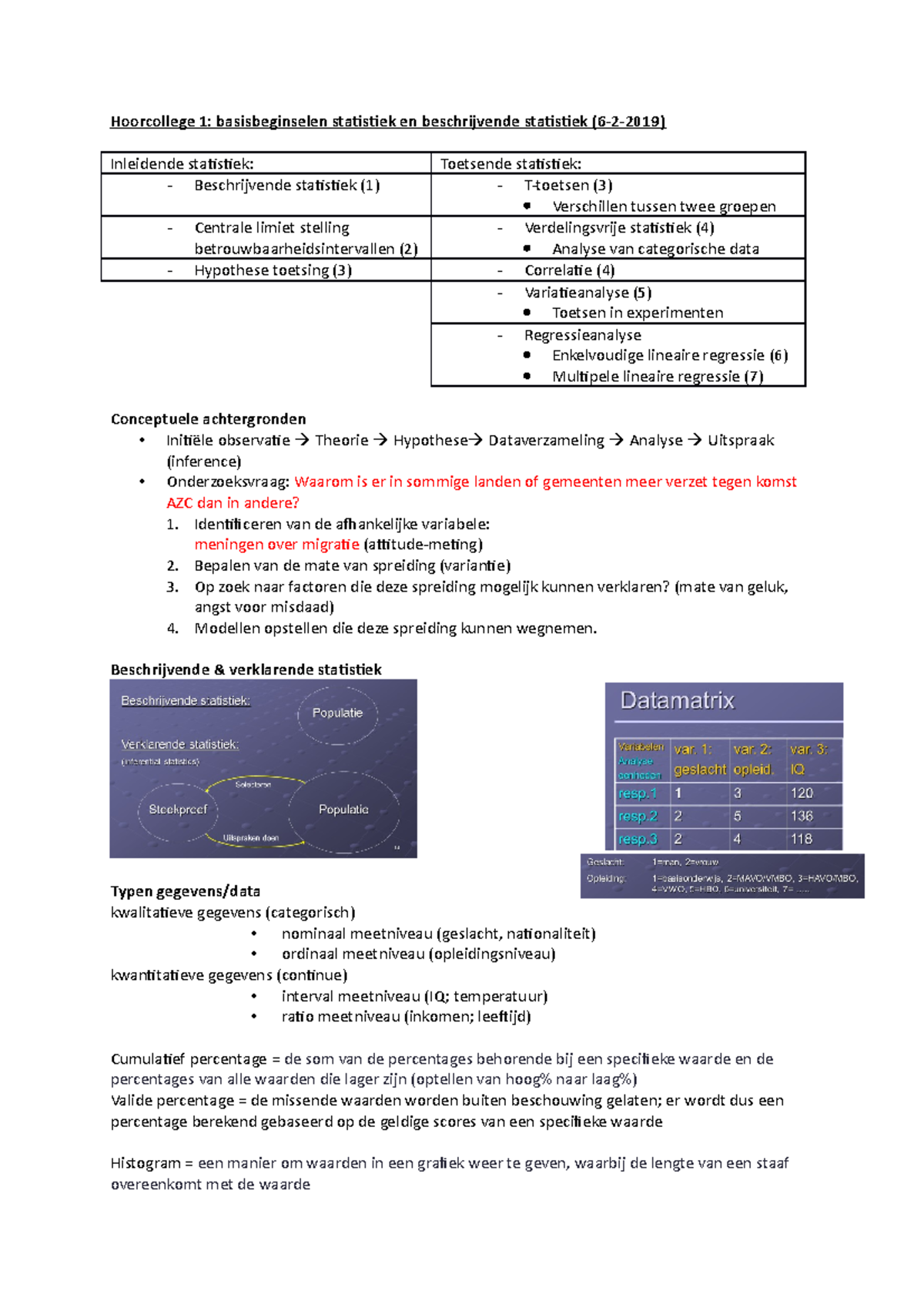 Hoorcolleges Deel 1: Lecture 1 Tot 5 - Hoorcollege 1: Basisbeginselen ...