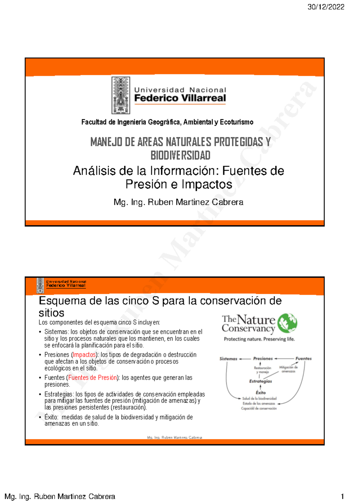 11. Análisis de la Inf Matriz Fuentes de Presión Facultad de Ingeniería Geográfica
