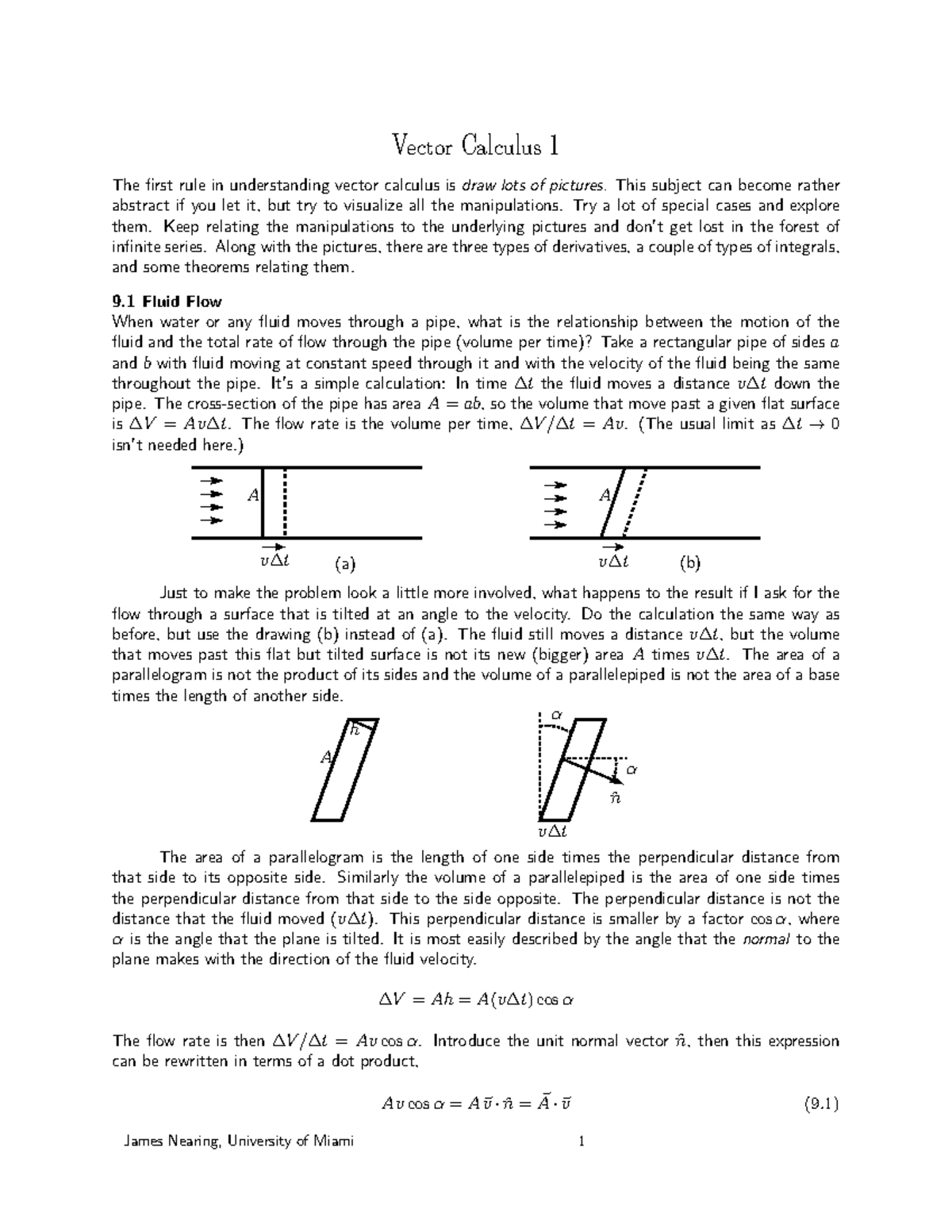 vector-calculus-lecture-notes-vector-calculus-1-the-first-rule-in