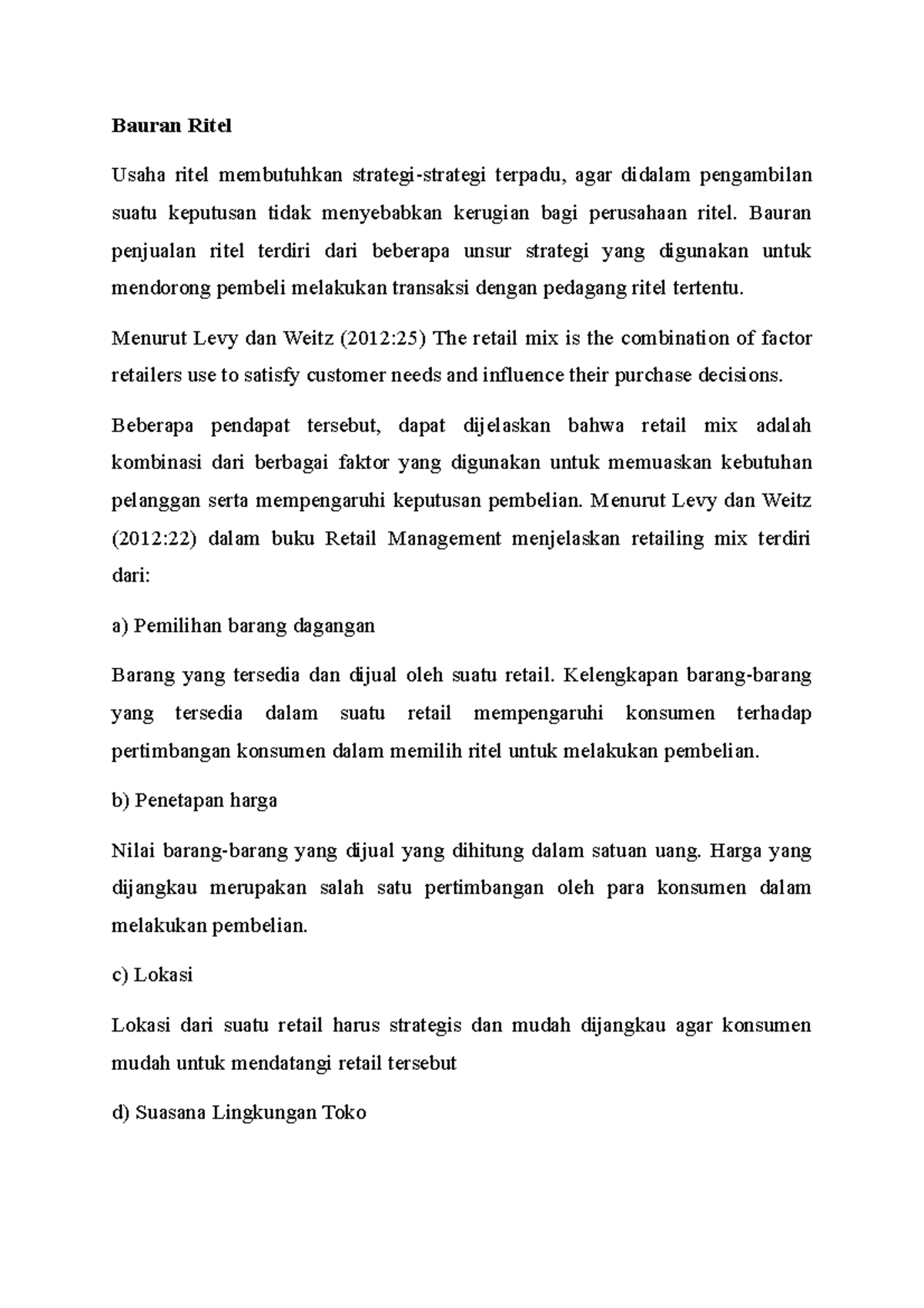 Bauran Ritel - Bauran Ritel Usaha ritel membutuhkan strategi-strategi ...