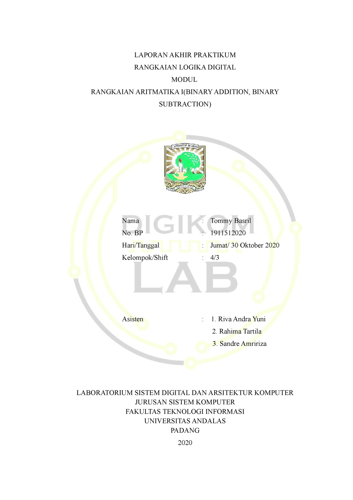 1911512020 Modul 3 Laporan Akhir Praktikum - LAPORAN AKHIR PRAKTIKUM ...