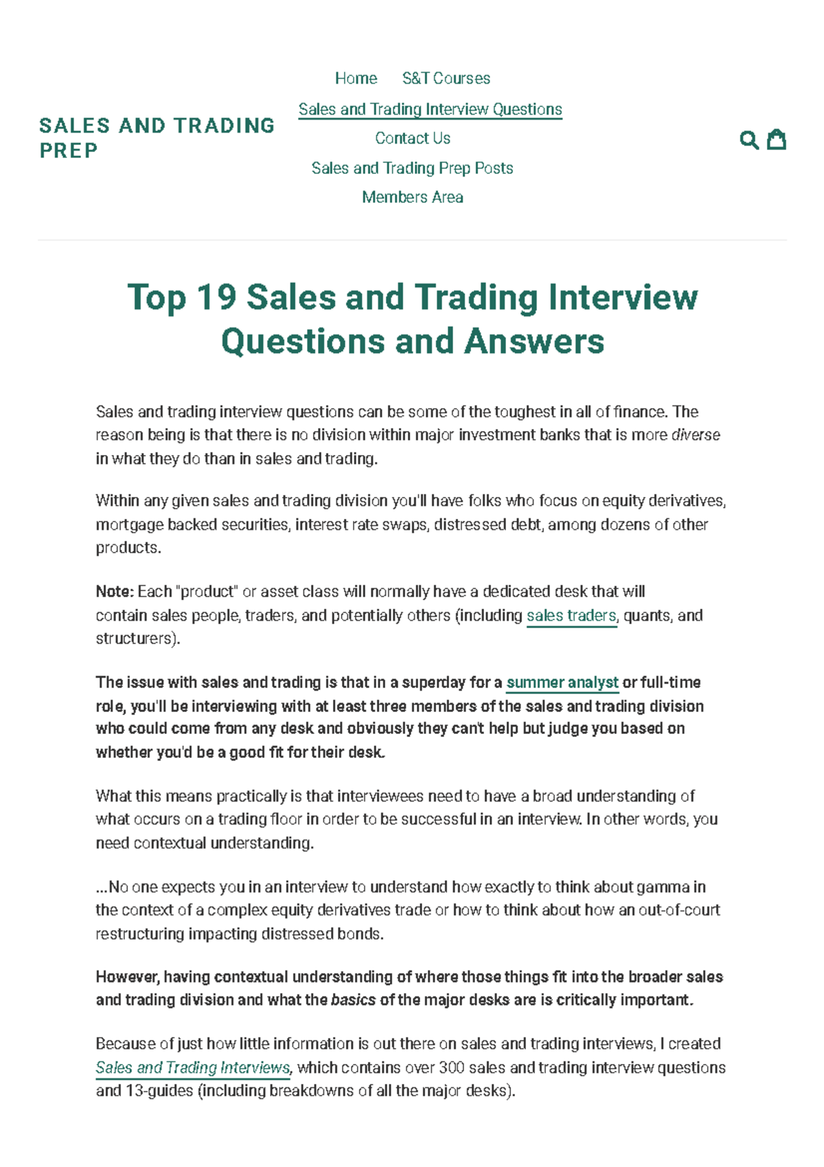 Top 19 Sales and Trading Interview Questions and Answers Sales and