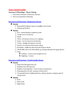 TEAS Notes - Important information from each section of the teas exam ...