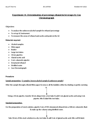 Post lab# IR 6 - IR post lab - Post lab Report of EXPERIMENT #6: SAMPLE ...