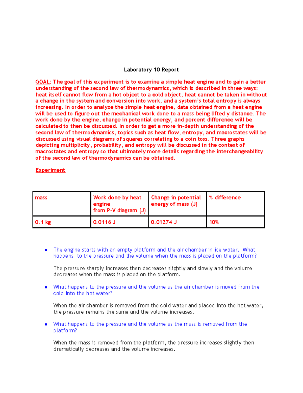 Physics Lab 10 Mechanical Waves Lab Name Kaylee Gray, Bailey Hall