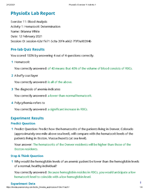 Physio Ex Exercise 7 Activity 3 - PhysioEx Lab Report Exercise 7 ...