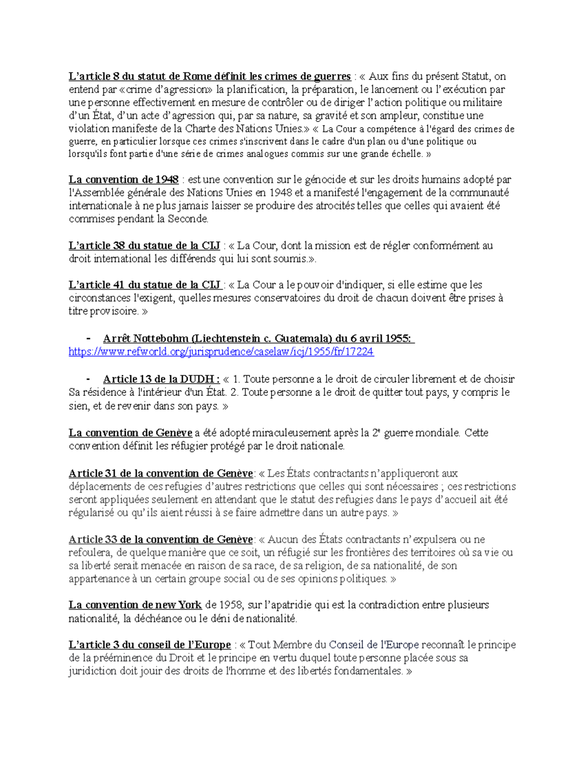 Articles RI - L’article 8 du statut de Rome définit les crimes de ...