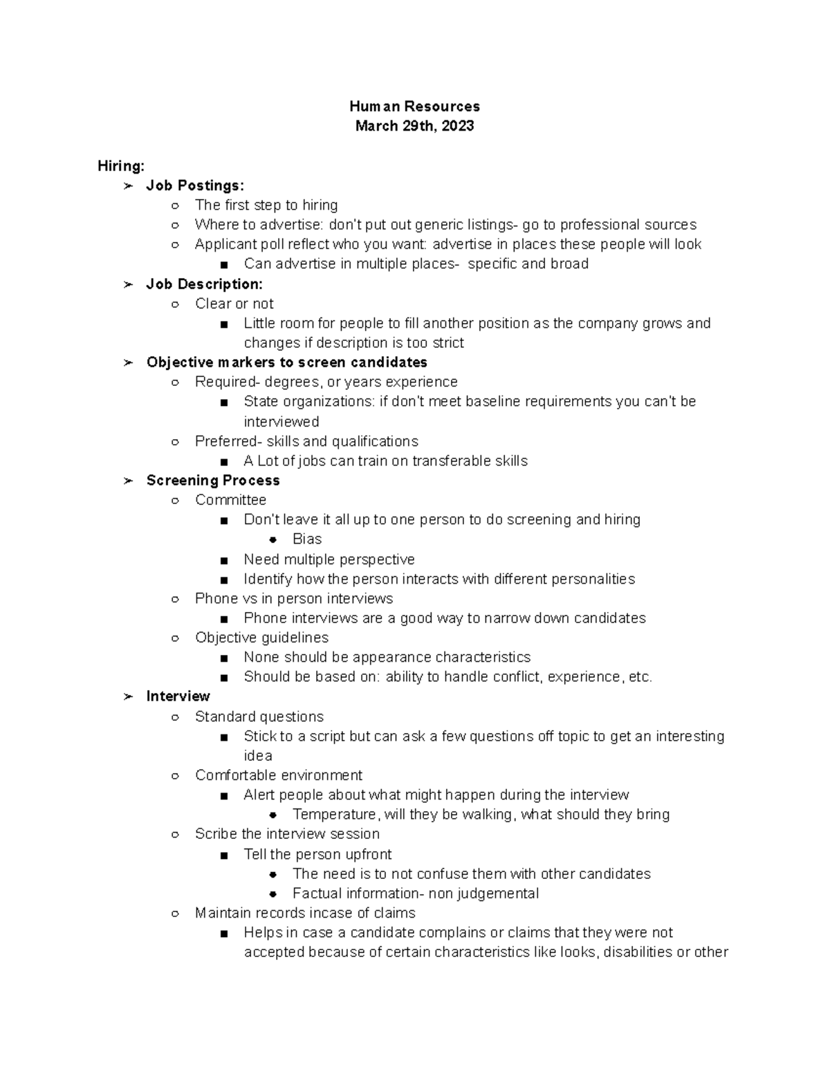 Human Resources - UMass Amherst KIN 245 Lecture Notes - Human Resources ...