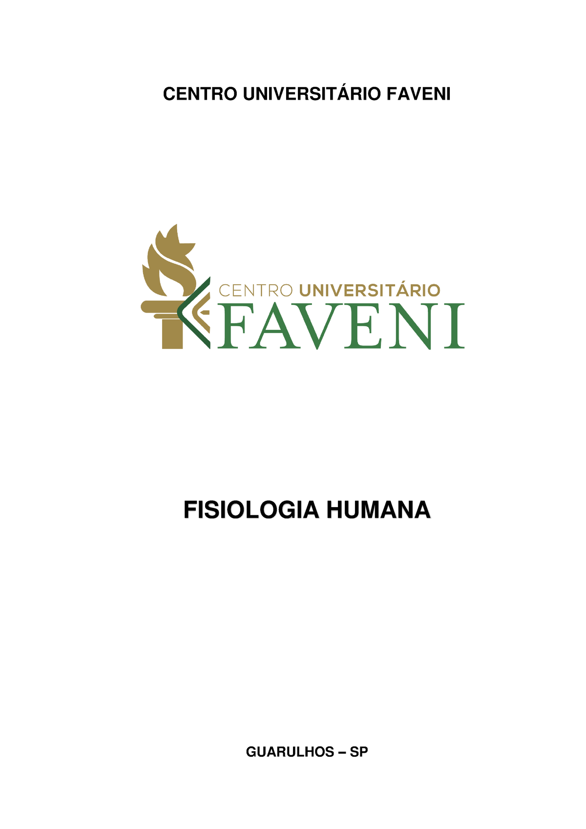 Apostila-Fisiologia-Humana - CENTRO UNIVERSITÁRIO FAVENI FISIOLOGIA ...