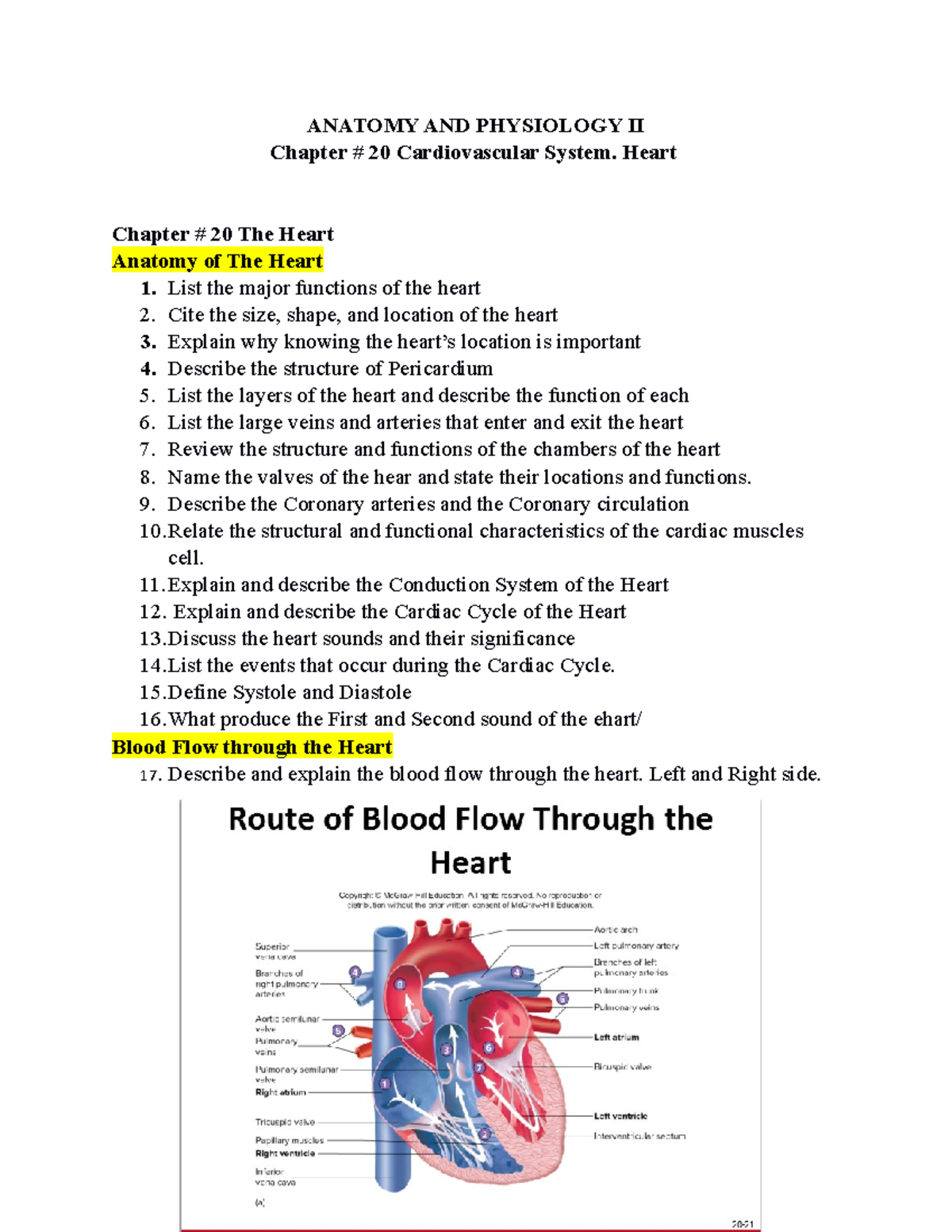 Chapter # 20 AP II Study Guide Notes - ANATOMY AND PHYSIOLOGY II ...