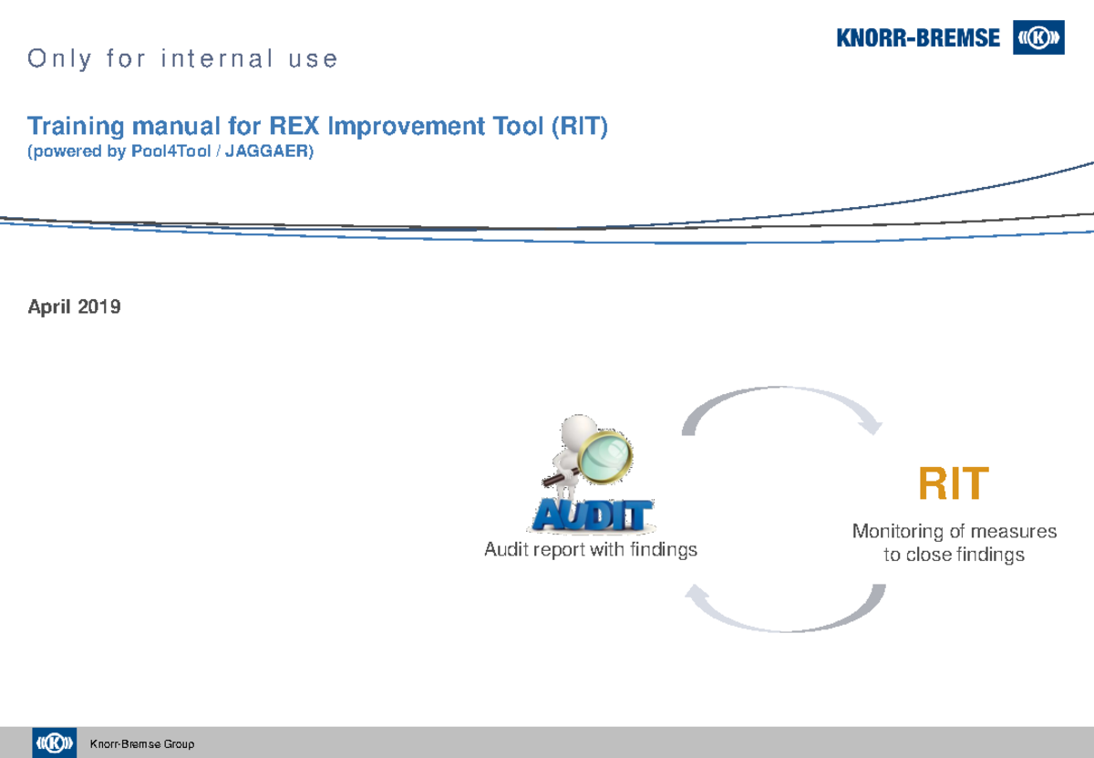 RIT training manual - Knorr-Bremse Group Audit report with findings ...