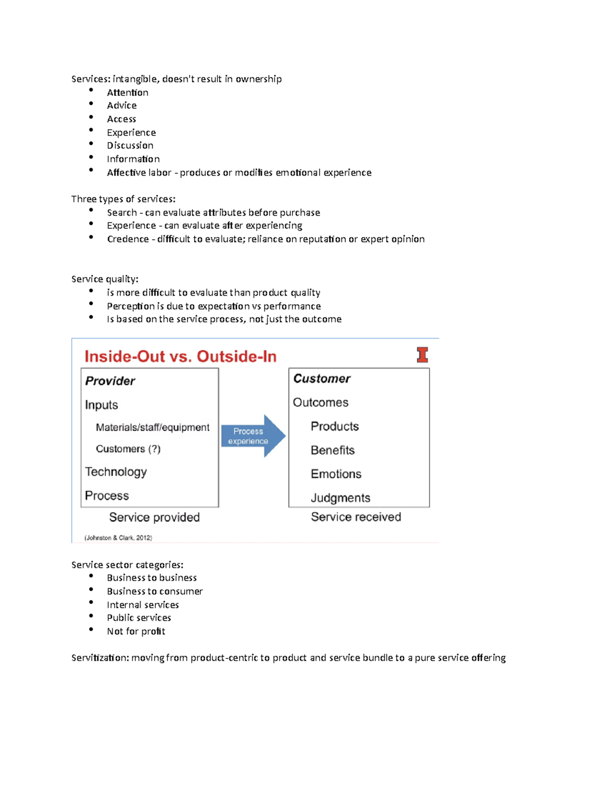 BADM 567 Module 6 - Services: intangible, doesn't result in ownership ...