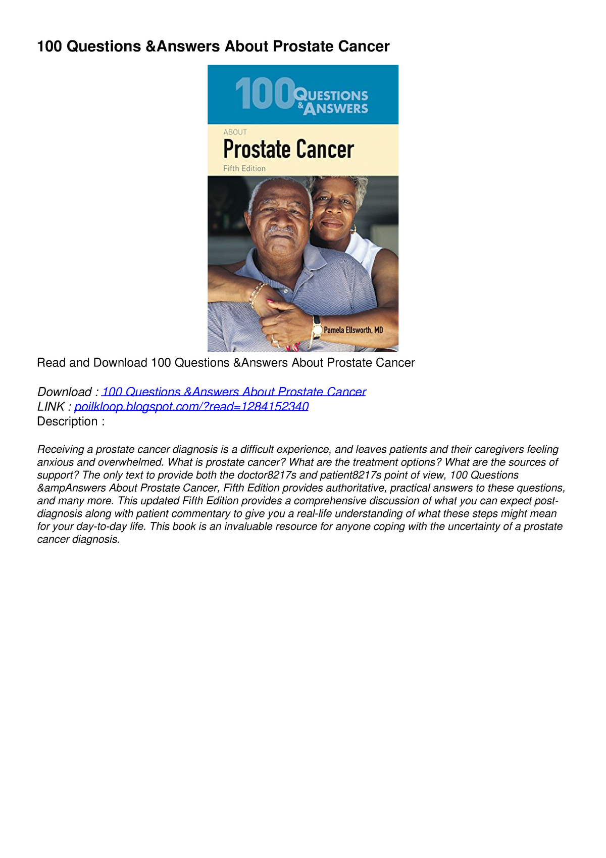 [PDF] READ Free 100 Questions Answers About Prostate Cancer Android ...