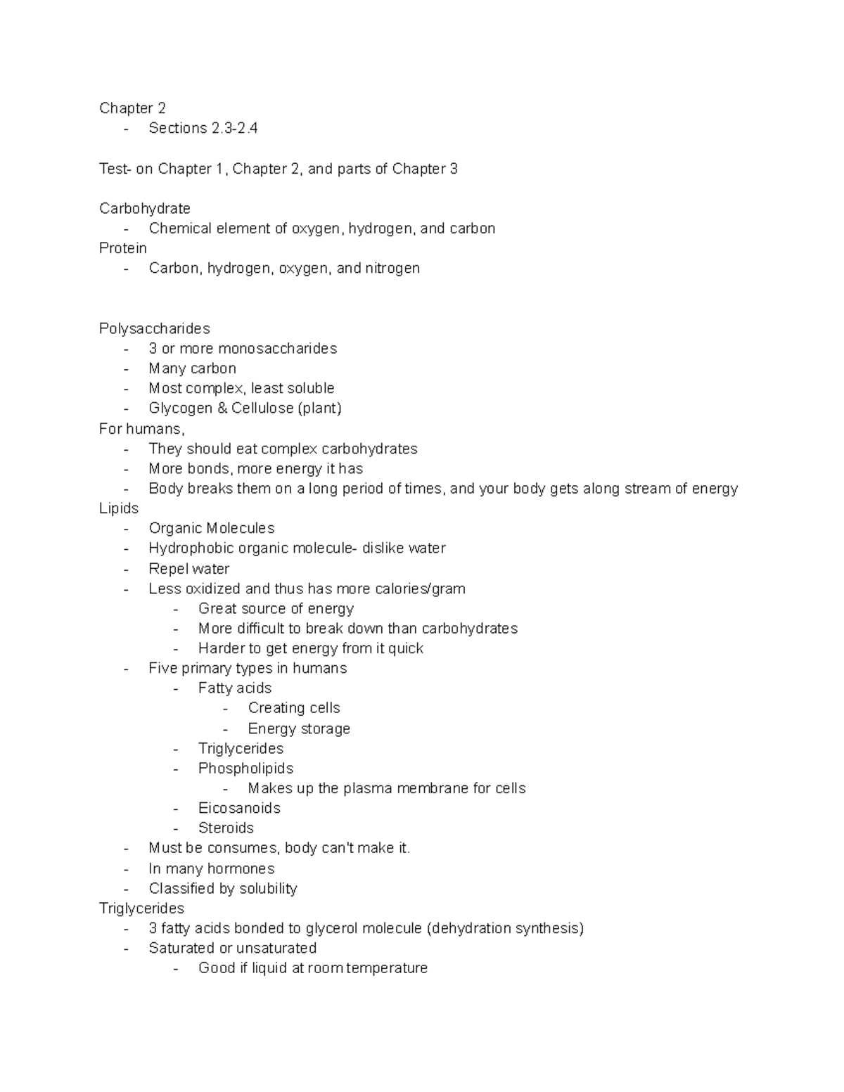 lecture notes on 1/25/2018 - Chapter 2 - Sections 2.3-2 Test- on ...