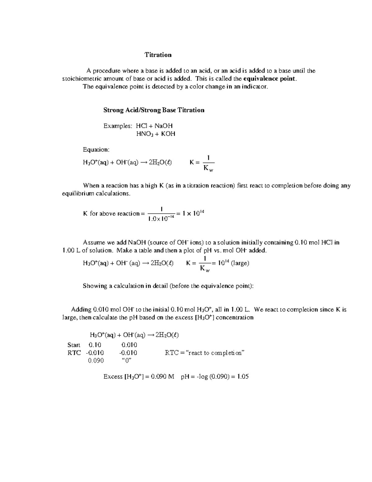 General Chemistry 2 Spring 2020 Lecture 13 - Titration A procedure ...