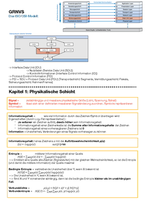 Grnvs Blatt 1 - This Is An Exercise Sheet Including Homework And ...