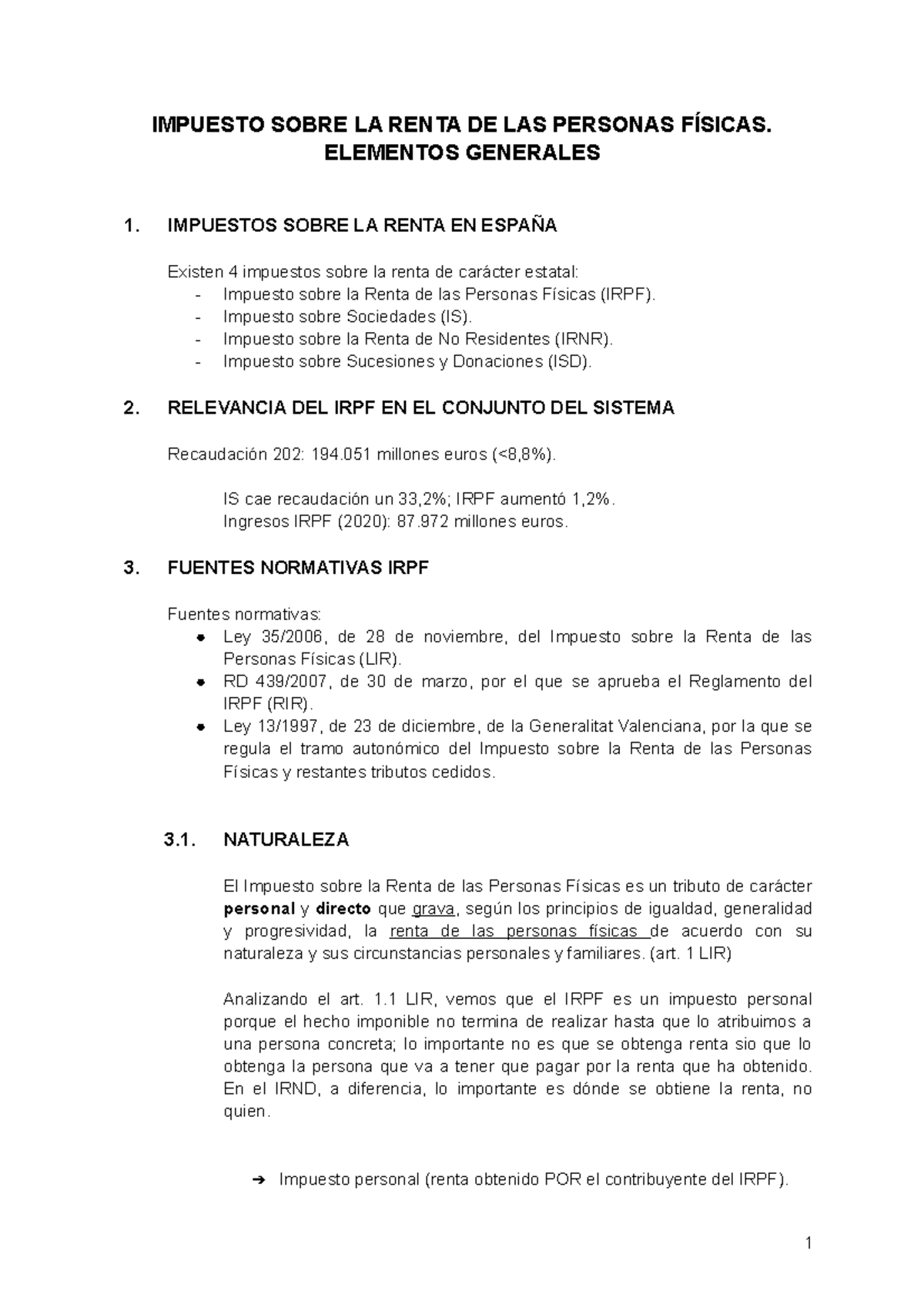 Impuesto Sobre LA Renta DE LAS Personas FÍ Sicas - IMPUESTO SOBRE LA ...