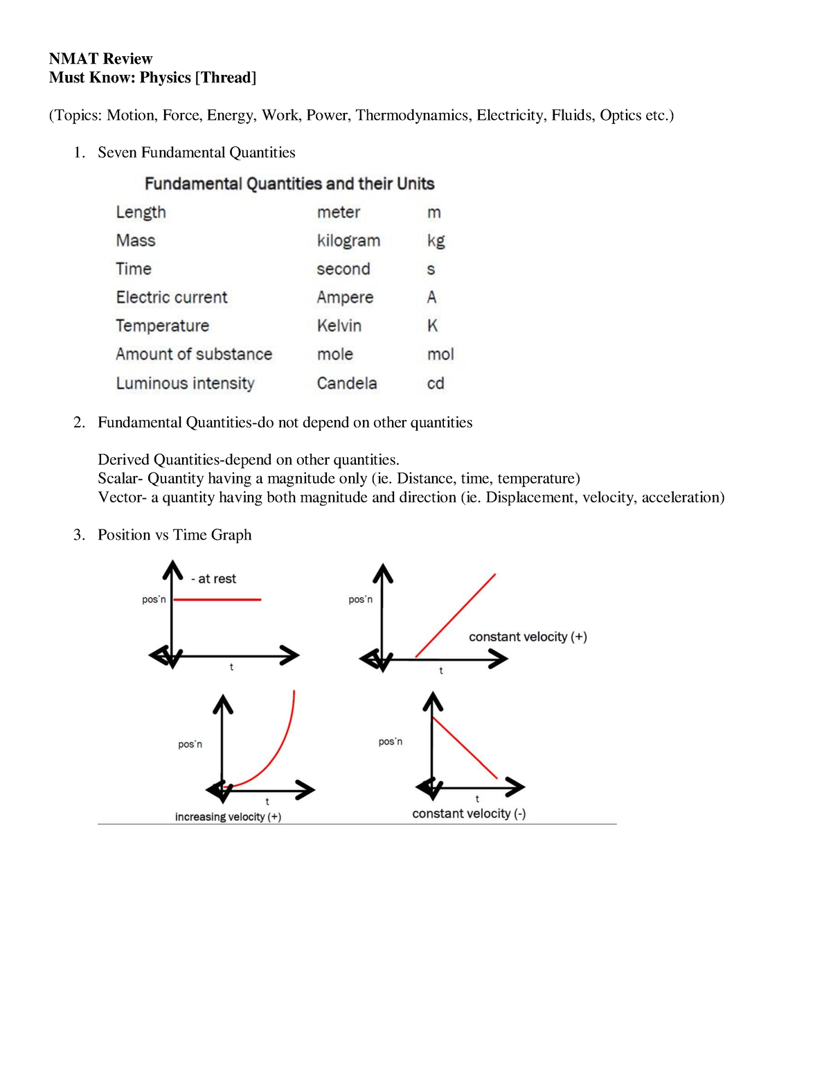 -MUST KNOW- Physics - NMAT Reviewer - NMAT Review Must Know: Physics ...