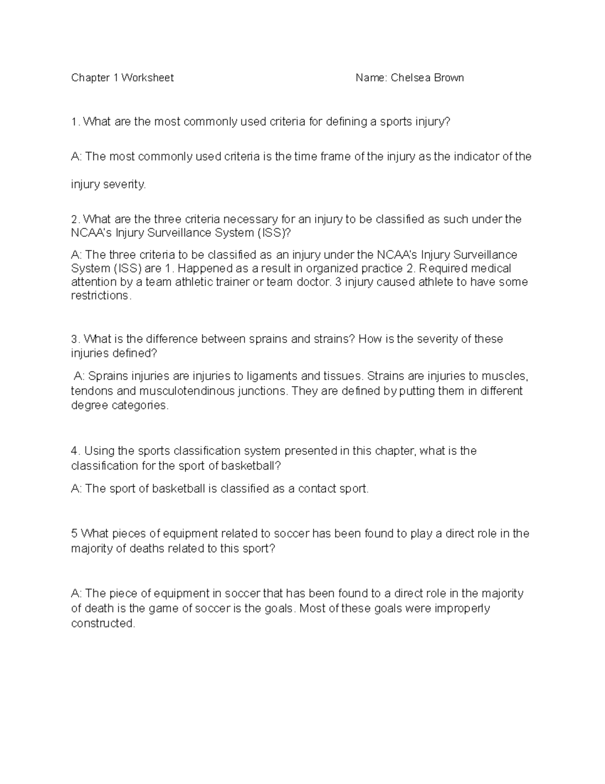 Chapter 1 Worksheet - N/A - Chapter 1 Worksheet Name: Chelsea Brown ...