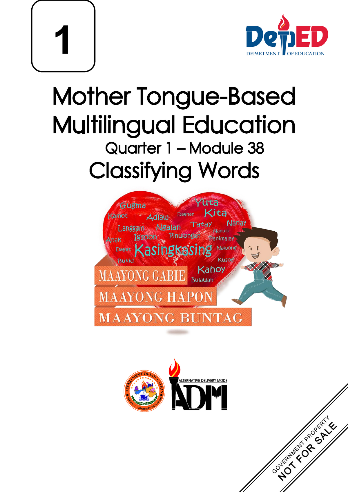 MTB1 Q1 Mod38 Classifying Words Final - Mother Tongue-Based ...