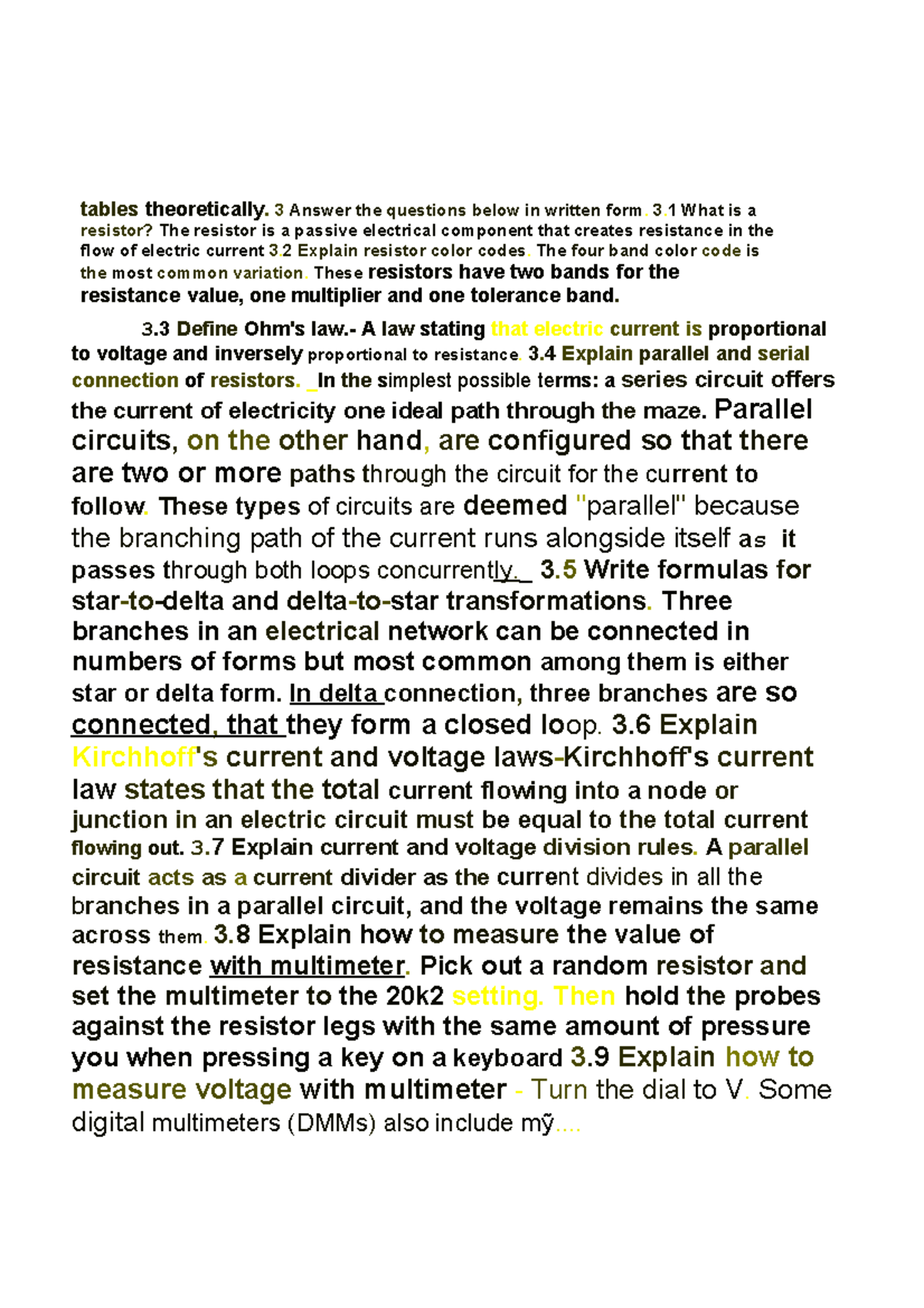 Lab1 tables theoretically. 3 Answer the questions below in written form. 3. 1 What is a
