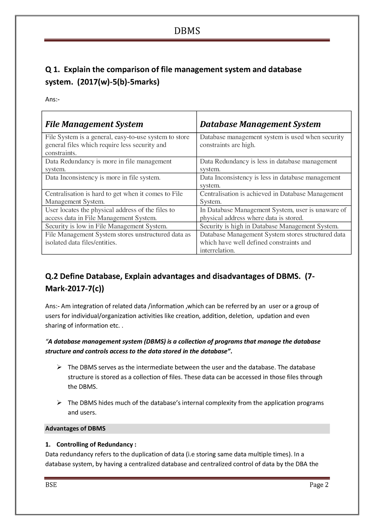 database-management-system-q-1-explain-the-comparison-of-file