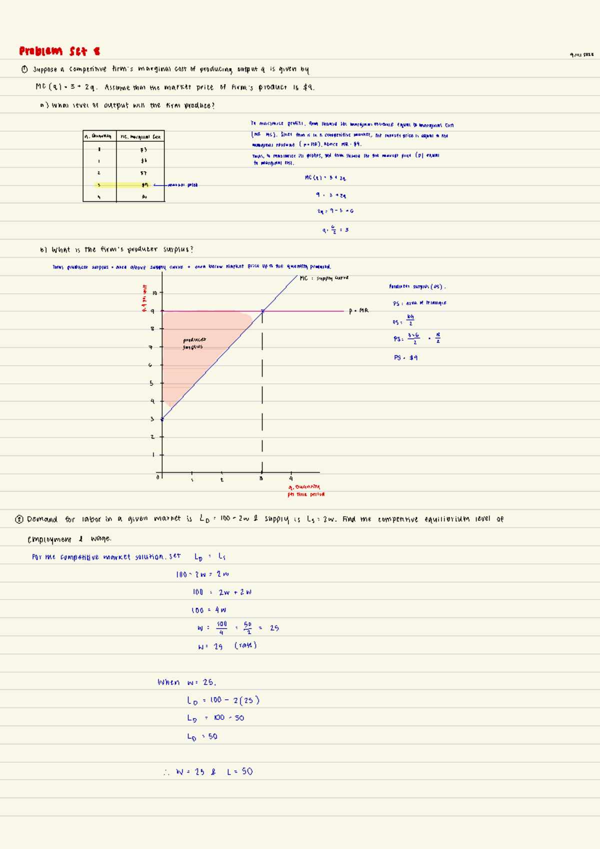 Microeconomics - ####### Problem set z 9 /11/ 2823 O suppose a ...