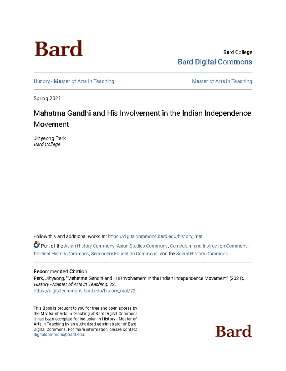 Mahatma Gandhi And His Involvement In The Indian Independence Mov Bard Collegebard College