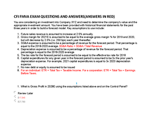 Fvm Questions - 20. According To The Screenshot What Formula Can You ...