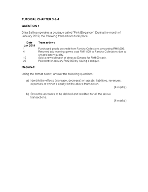 Tutorial Chp1 - TUTORIAL CHAPTER 1 QUESTION 1 Number of accidents have ...