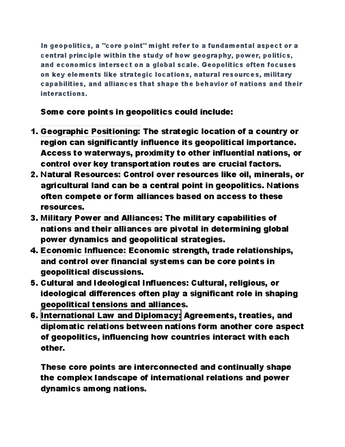 Geo poltics presentitons - In geopolitics, a 