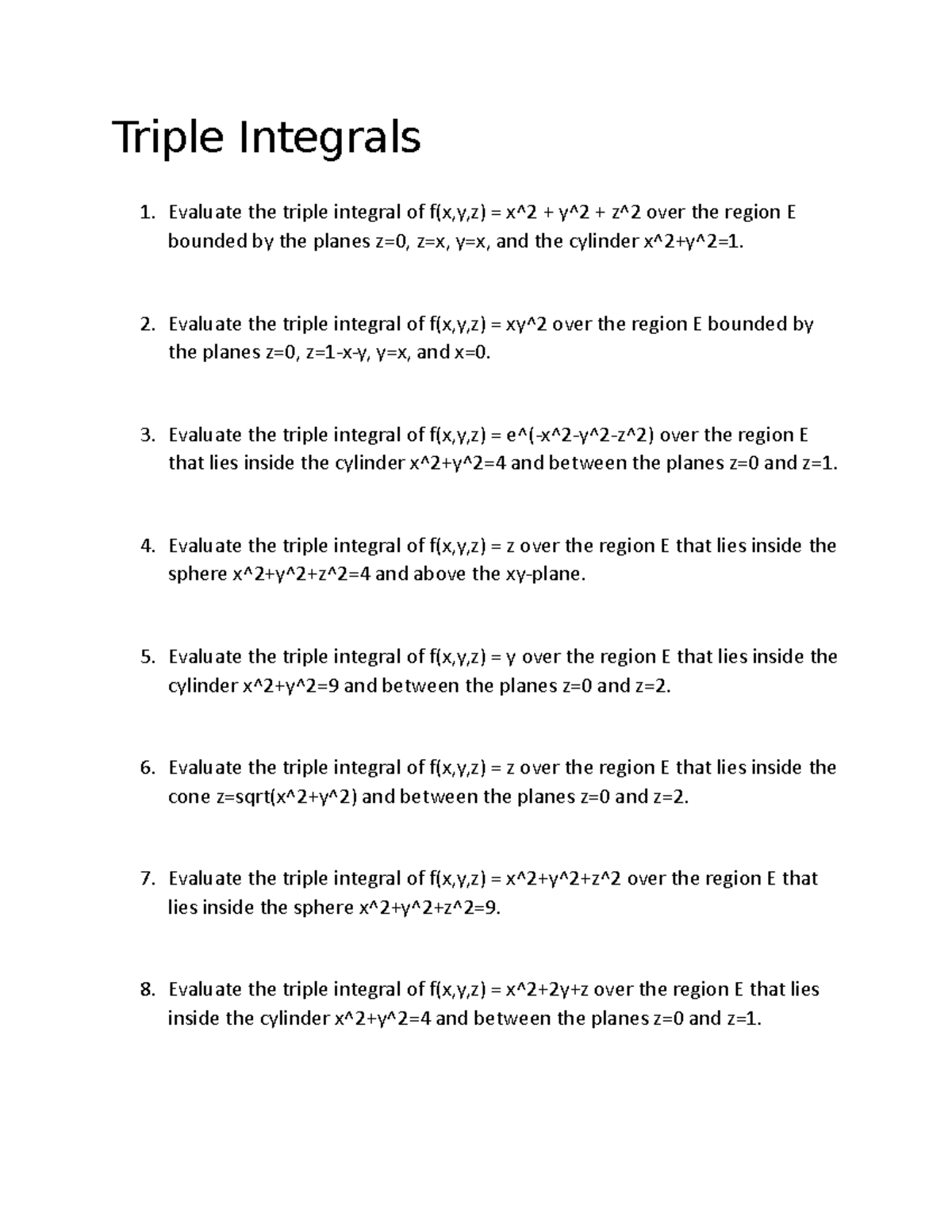 Triple Integrals: Conquer Calc Iii Now! - 54h435k