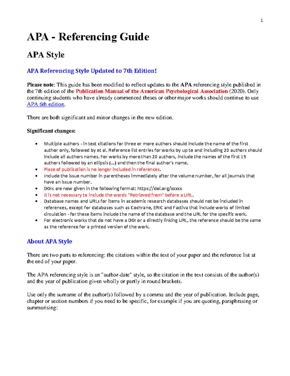 Apa 7th Ed (with Image) - Tai Lieu Ca Nhan - Apa - Referencing Guide 