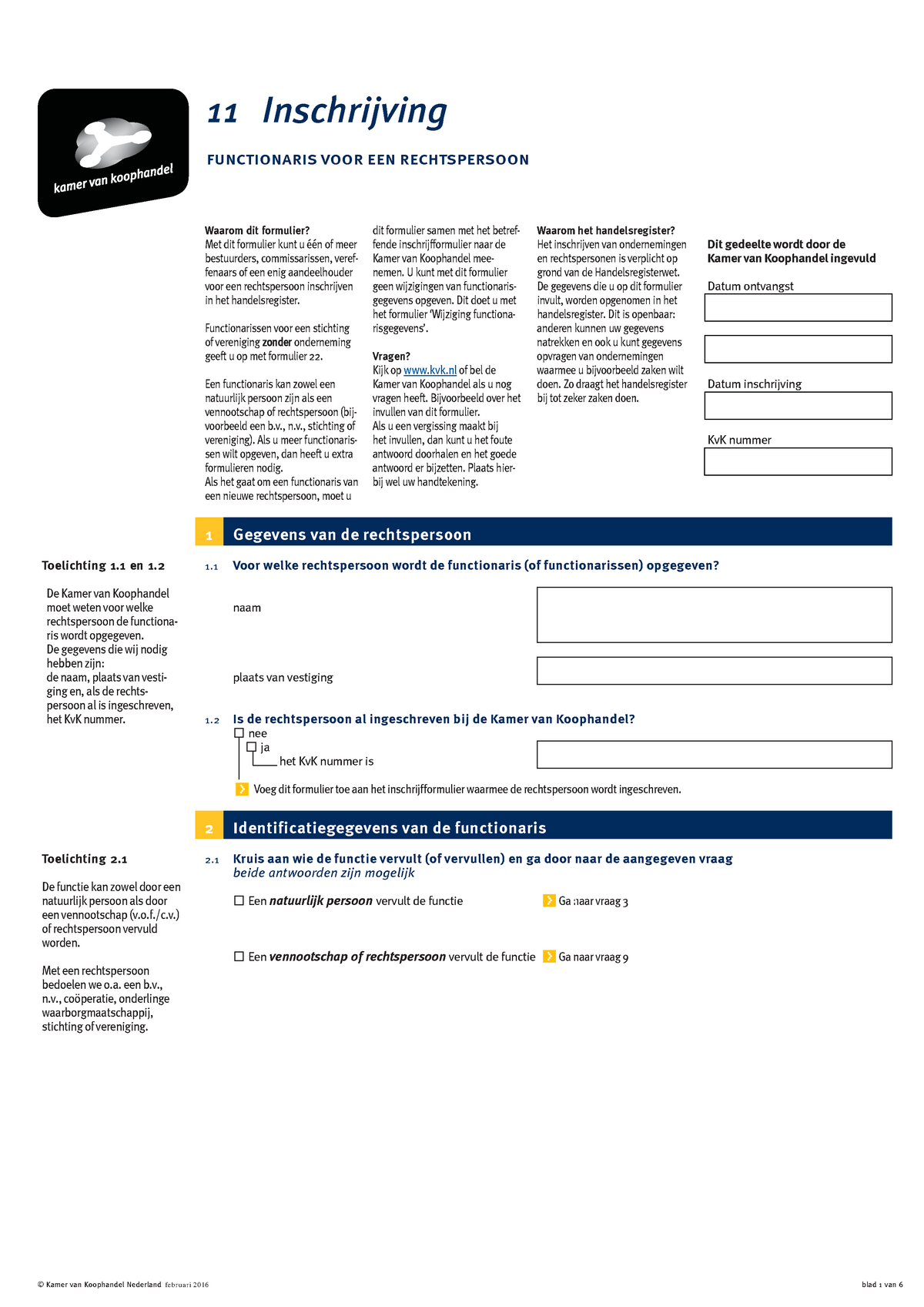 Formulier-11-inschrijving-functionaris-rechtspersoon Tcm109-365578 - 11 ...