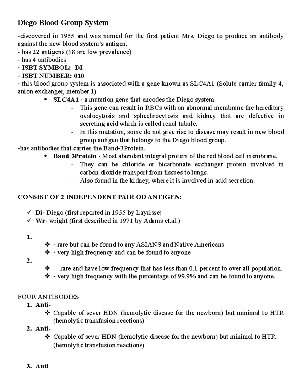 Diego Blood Group System - Diego Blood Group System -discovered in 1955 ...