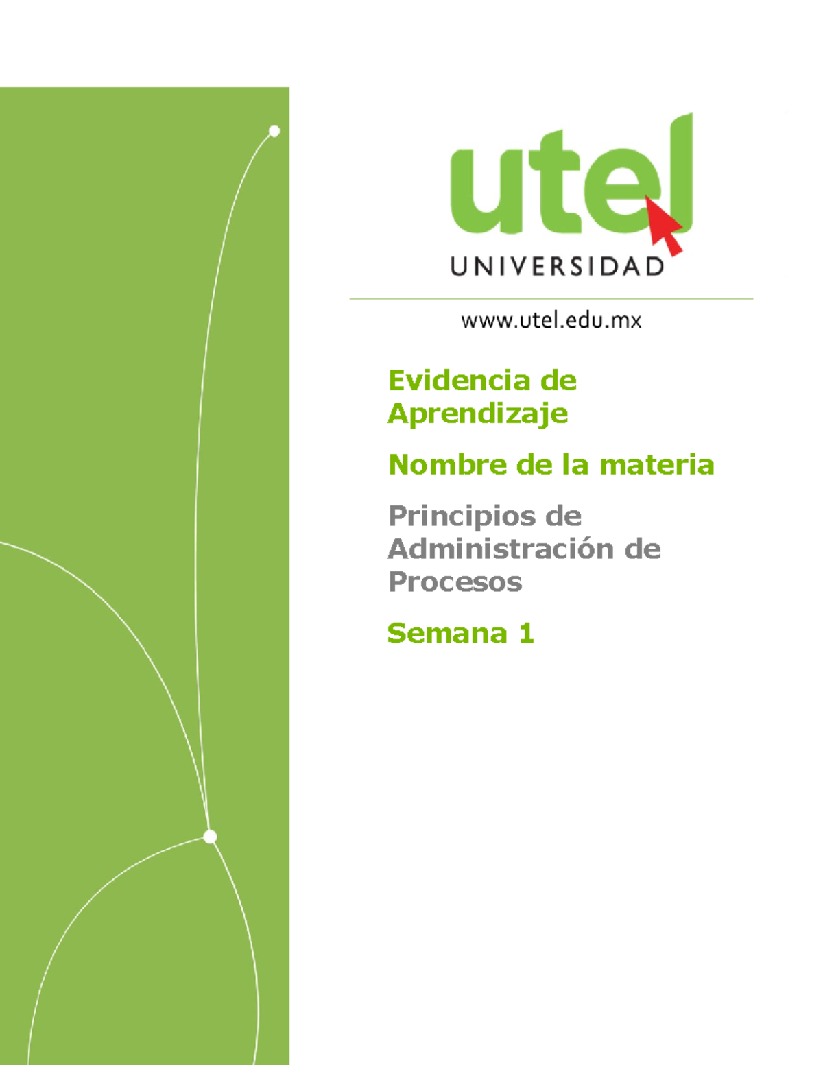 Principios de administración de procesos EA S1 P - Evidencia de ...
