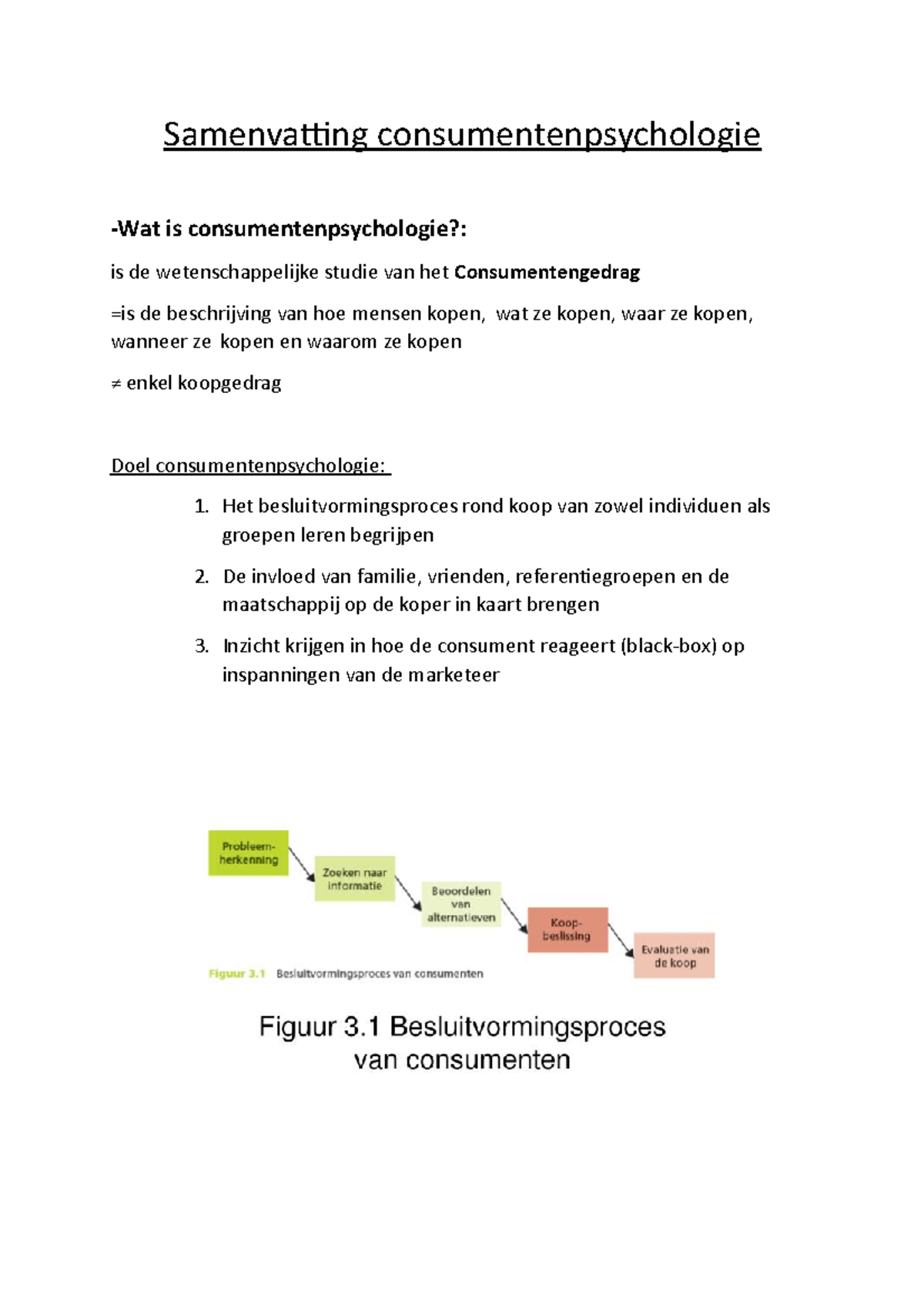 Samenvatting Consumentenpsychologie - Daarvoor Hebben We Nodig ...