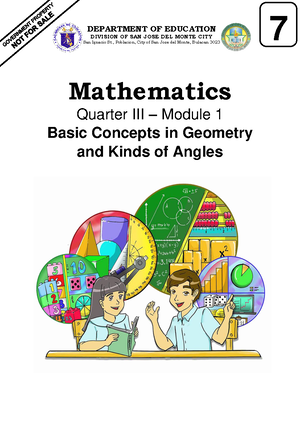 MATHEMATICS 7 Quarter 3 Module 1 - Mathematics Quarter III – Module 5 ...