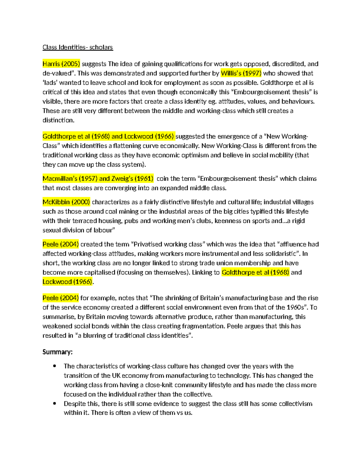 Class Identities - A part of culture and identity - Class Identities ...