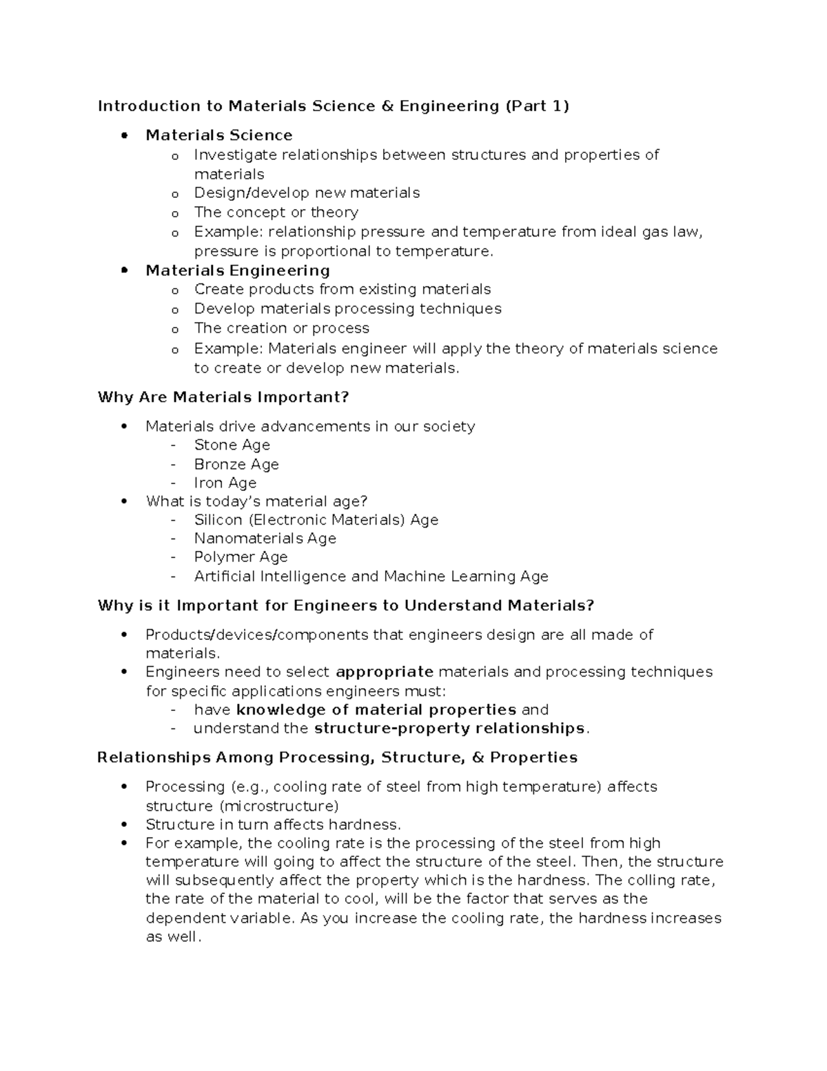 Fundamentals of Materials Science and Engineering (M1 - Notes ...