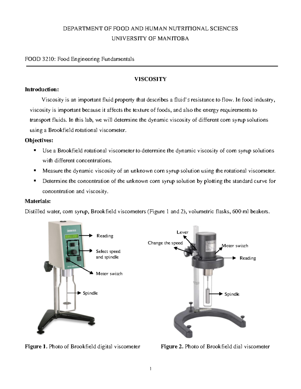 3 Viscosity - DEPARTMENT OF FOOD AND HUMAN NUTRITIONAL SCIENCES ...