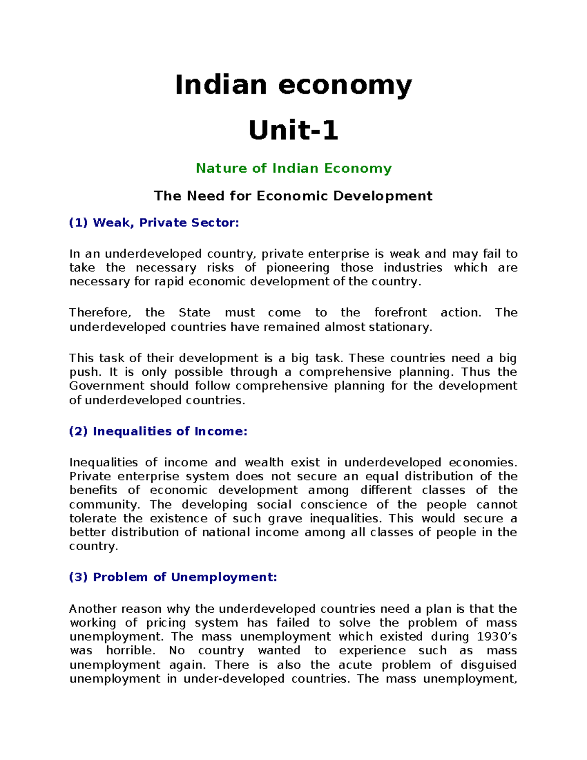 indian economy essay pdf